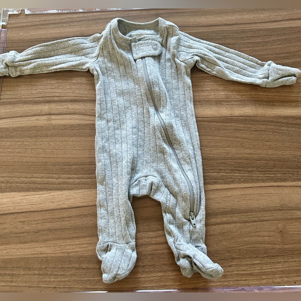 3 FOR $15 Newborn Gray Zip-Up NWOT